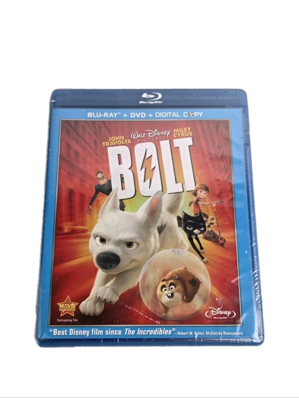 Walt Disney BOLT Blu-Ray & DVD & Digital Copy 3 Disc Set NEW SEALED No Slipcover